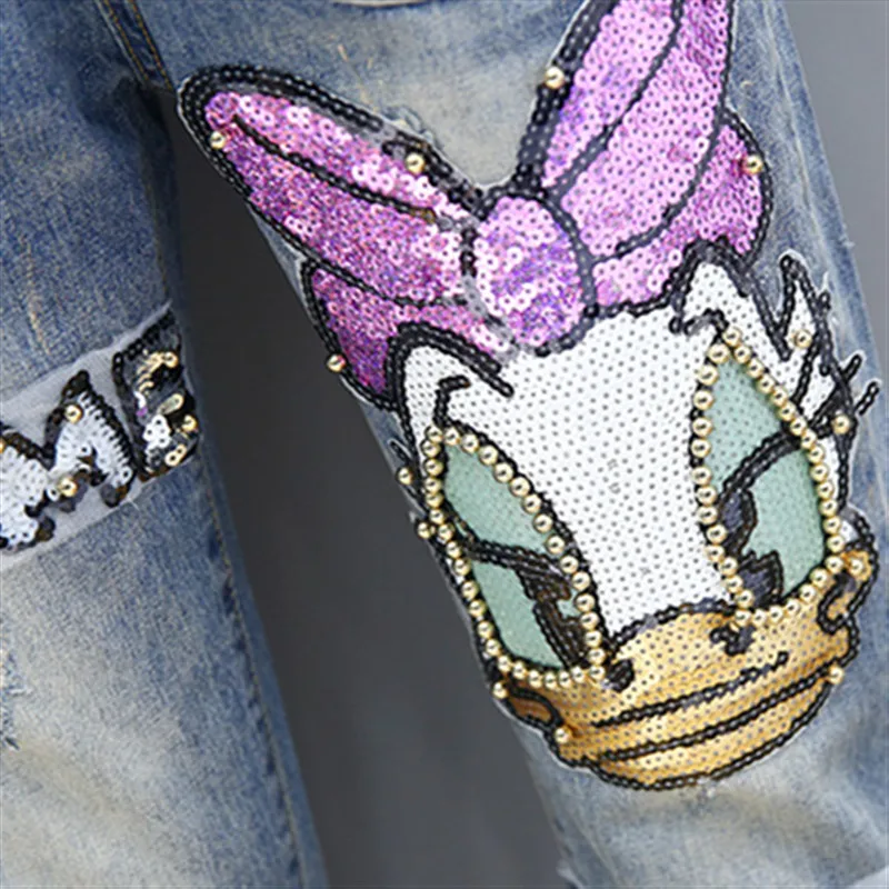 Комбинезон штаны шаровары для женщин 2019 новый модный уличный стиль мультфильм