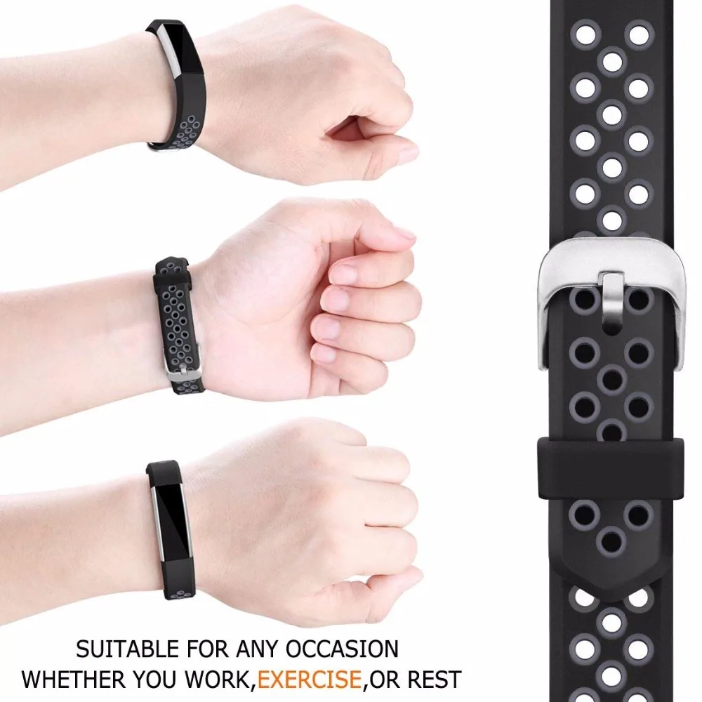 Tschick Для Fitbit Alta/Alta HR полос, спортивный сменный аксессуар браслет с пряжкой для часов маленький и большой