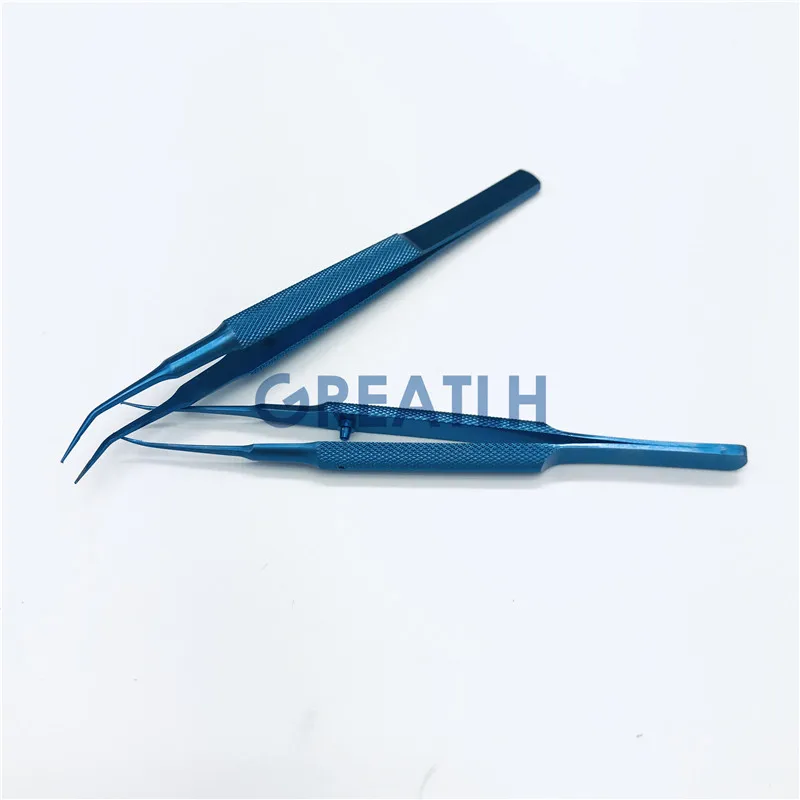 18cm Titanium Alloy Round Handle Eyelid Tweezers Platform double eyelid tool fine tissue forceps Ophthalmic Instruments | Красота и
