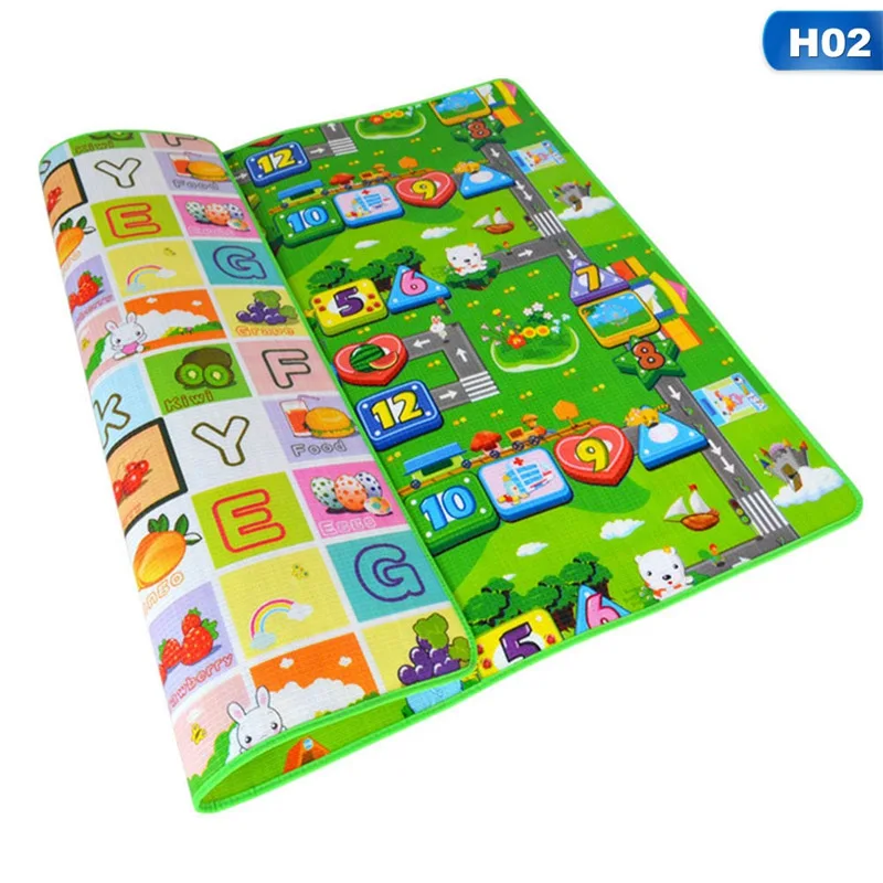 H02 0,5*120*180 см детский игровой коврик для занятий в тренажерном зале, игровой коврик для ползания, Детский ковер, развивающий коврик с героями мультфильмов для детей, игровой коврик - Цвет: H02