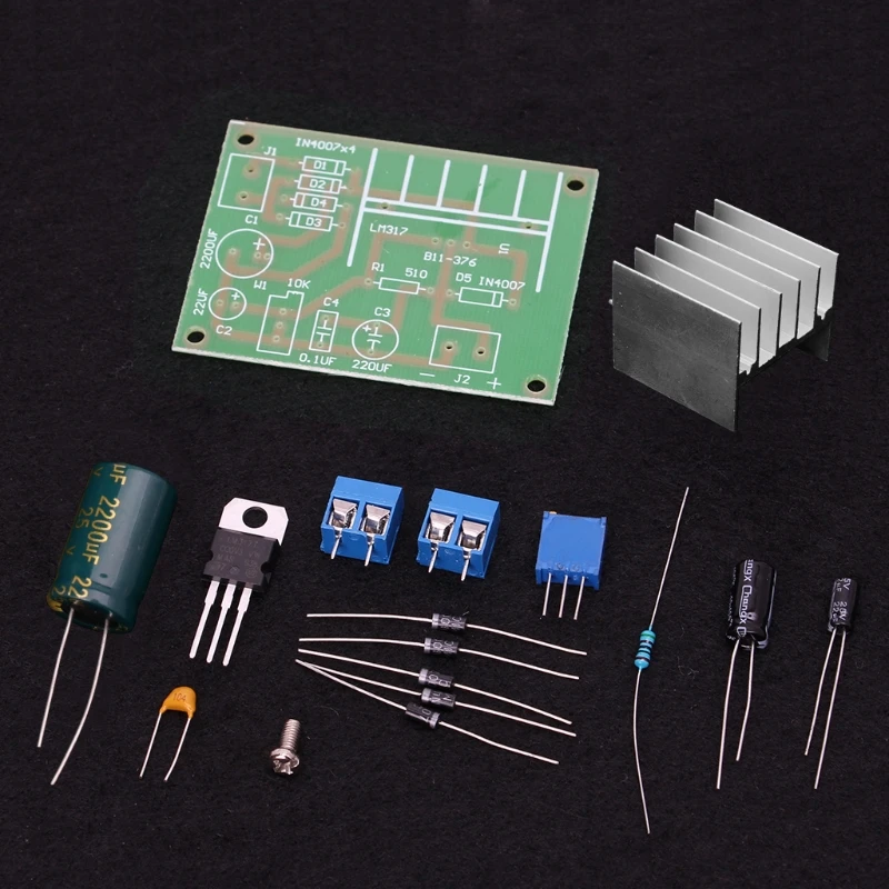 LM317 регулируемый регулятор напряжения плата питания с выпрямленным входом