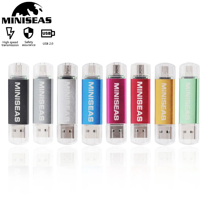 2019Minisea 8 цветов Продвижение OTG телефон USB флэш накопитель универсальный для