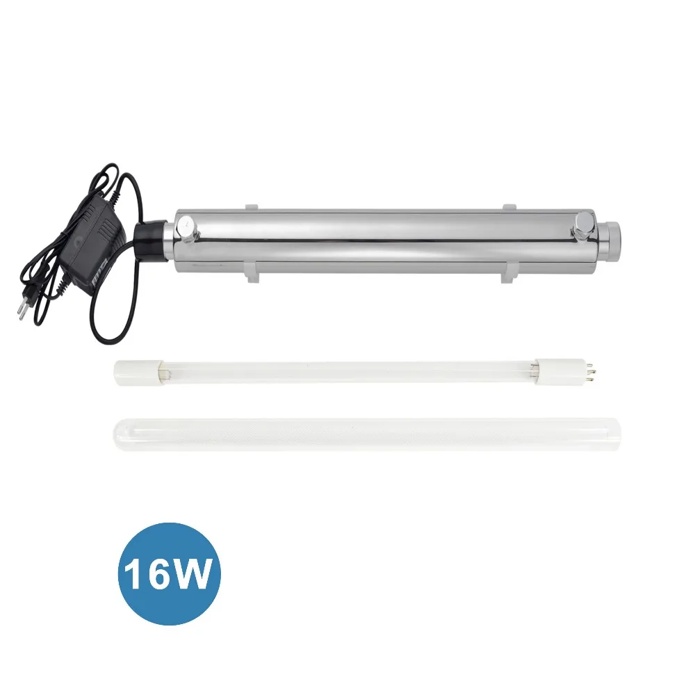 

16W Ultraviolet Light Water Purifier Sterilizer for Whole House Purification 2GPM,anti-bacteria,Power 200 - 240V&EU Two Pin Plug