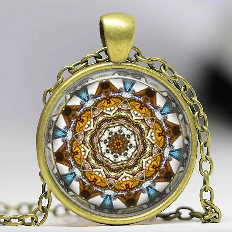 Collares 2017 Fashion Mandala Necklace Pendant for Women Vintage Yoga Collier Choker Jewelry Bijoux Colar Feminino | Украшения и