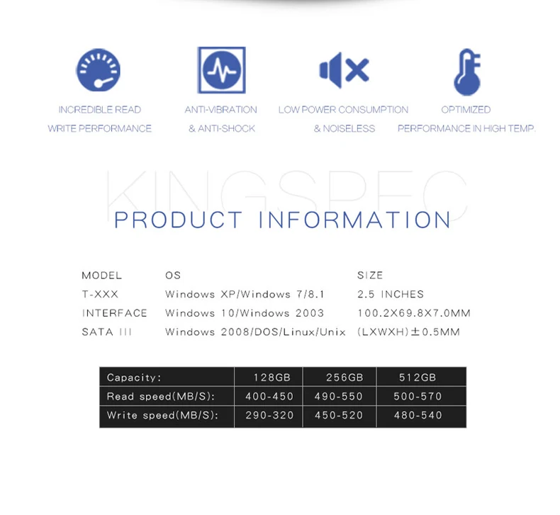 Kingspec 2,5 дюймов SSD HDD накопитель Жесткий диск ssd 64 Гб Твердотельный накопитель ssd SATA III для lenovo acer Asus ноутбук Настольный компьютер