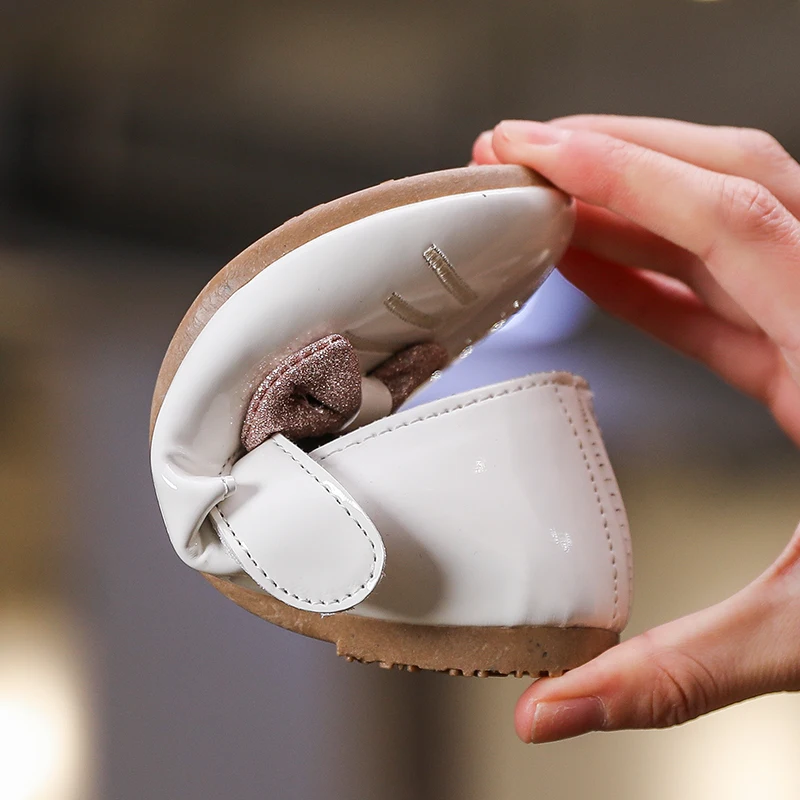 Sweet Girls Shoes Kids Leather Flats Children's Casual With Bow-knot Cute Cat Design Princess Soft Mary Janes 2020 Spring | Детская