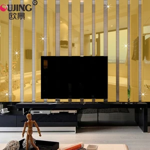 10 шт.компл. 3D акриловая зеркальная поверхность гладкая полоса прямоугольная Наклейка на стену для спальни, гостиной, ванной комнаты декоративный художественный постер сделай сам