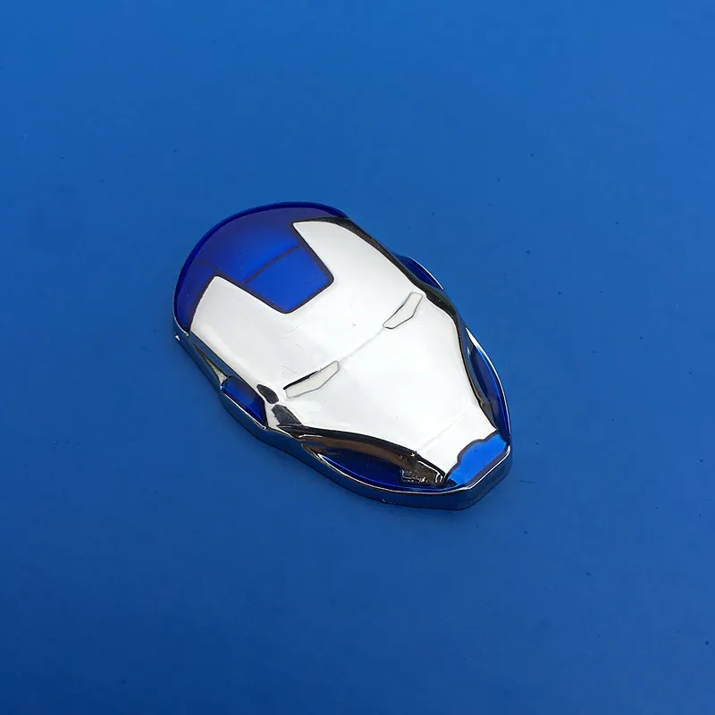 blue Для автомобиля 3D хромированные металлические наклейки на автомобиль Эмблемы автомобилей «Железный человек», декоративные наклейки для автомобиля «мстители», внешние авто аксессуары для volkswagen - Название цвета: blue