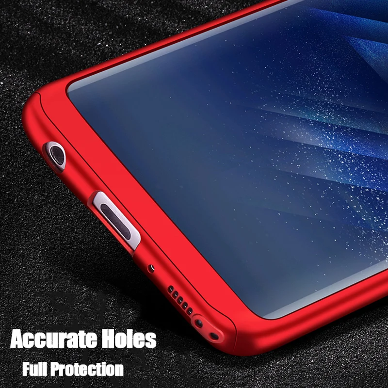 360 полная защита чехол для Samsung Galaxy S10 S9 S8 Plus Note 9 8 S7 Жесткий ПК iPhone XS Max XR X 7 6 6S +