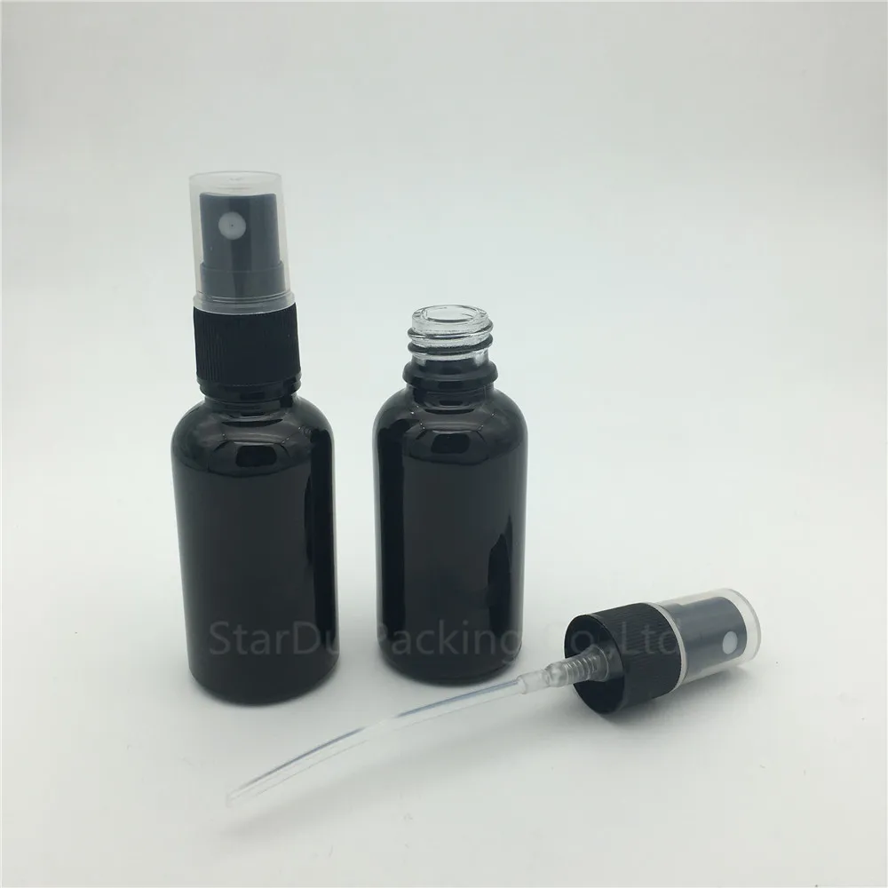 

480pcs 30ml Black Glass Bottle With Perfume sprayer, Essential Oil Spray Glass Bottle, Factory Wholesale