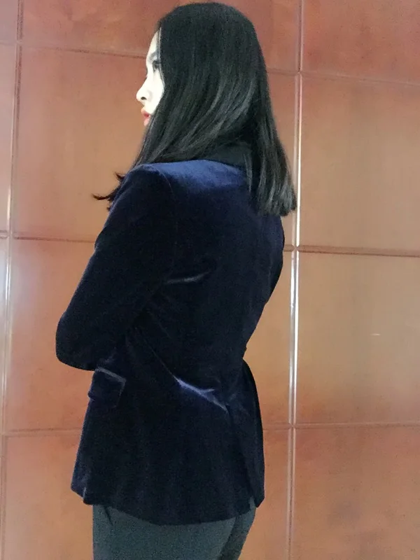 Женский мягкий бархатный блейзер весна 2018 | Женская одежда