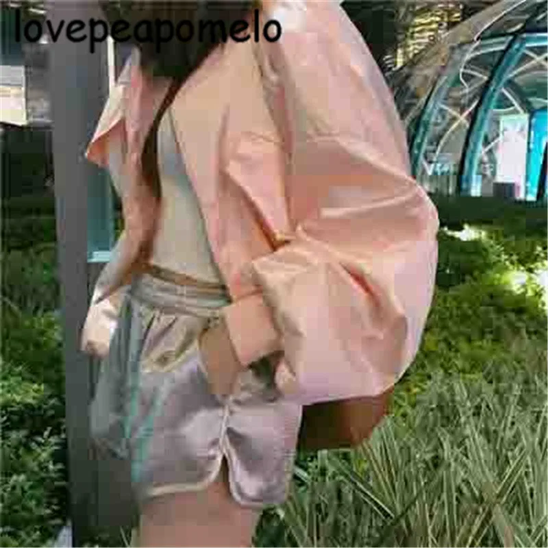 Spring And Autumn Outerwear Women's Large Size Streetwear Loose Jacket Korean Ladies BF Style Lantern Sleeve Short Coat J220 | Женская