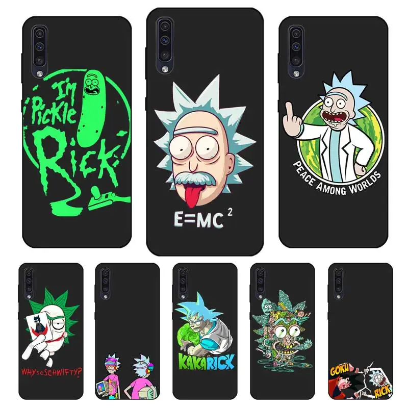 P184 Рик и Морти Cool Черный силиконовый чехол для samsung Galaxy A6 A7 A8 A9 A10 A30 A40 A50 A60 A70 A80 A90 5G
