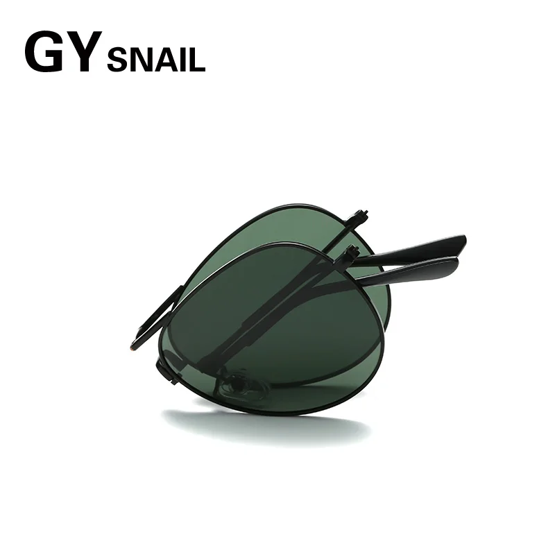 GYsnail, винтажные мужские поляризованные солнцезащитные очки, женские, сплав, складные солнцезащитные очки, металлическая оправа, солнцезащитные очки для мужчин, для вождения, Oculos De Sol