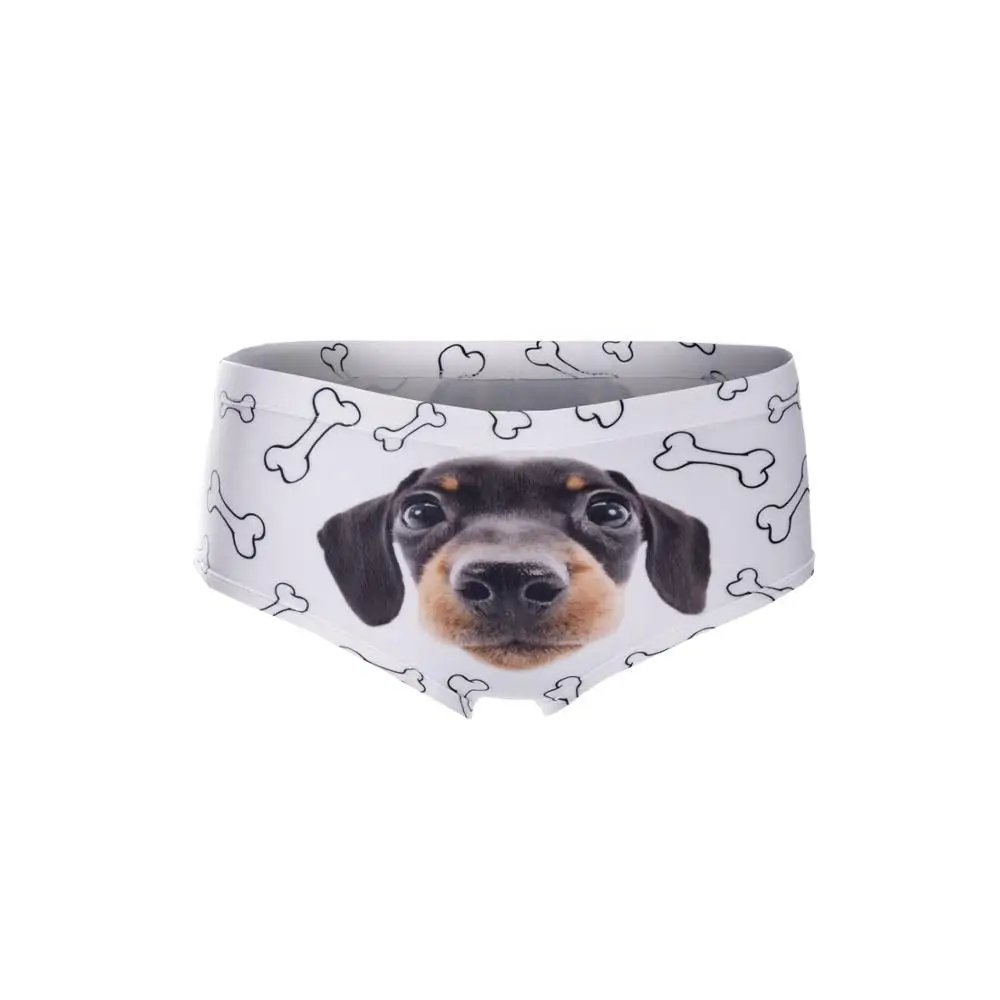 Забавный рисунок 3D трусы Yes Daddy сексуальные слова женское нижнее белье котенок щенок пиццы Скелет арбуз женское белье - Цвет: pic2