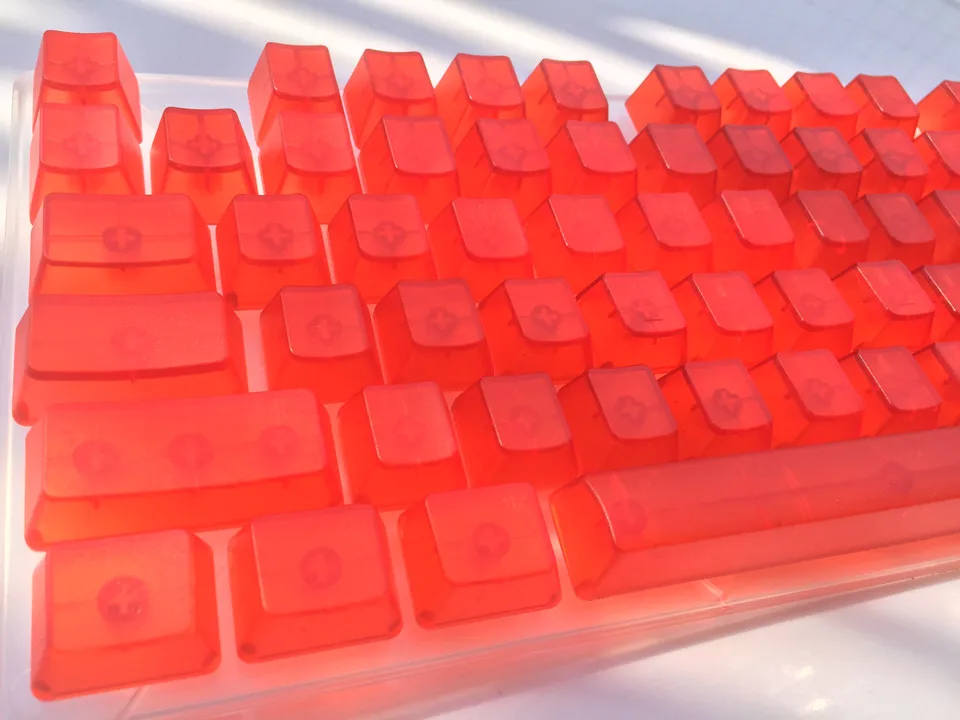 Прозрачные прозрачные колпачки для клавиш ABS с 104 клавишами OEM Cherry MX переключатели