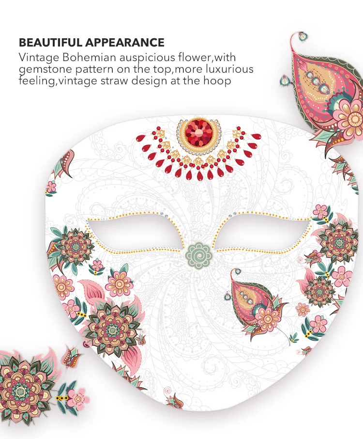 BlingBelle светодиодная маска для лица, уход за кожей, омоложение, эссенция свинца, удаление морщин, акне, светодиодный светильник, терапевтическая маска, инструмент для красоты