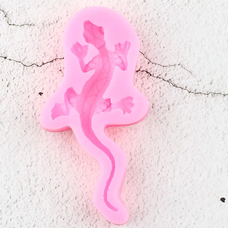 Lizard Gecko Silicone Molds DIY Baking Cupcake Topper Fondant Cake Decorating Tools Polymer Clay Candy Chocolate Gumpaste Moulds