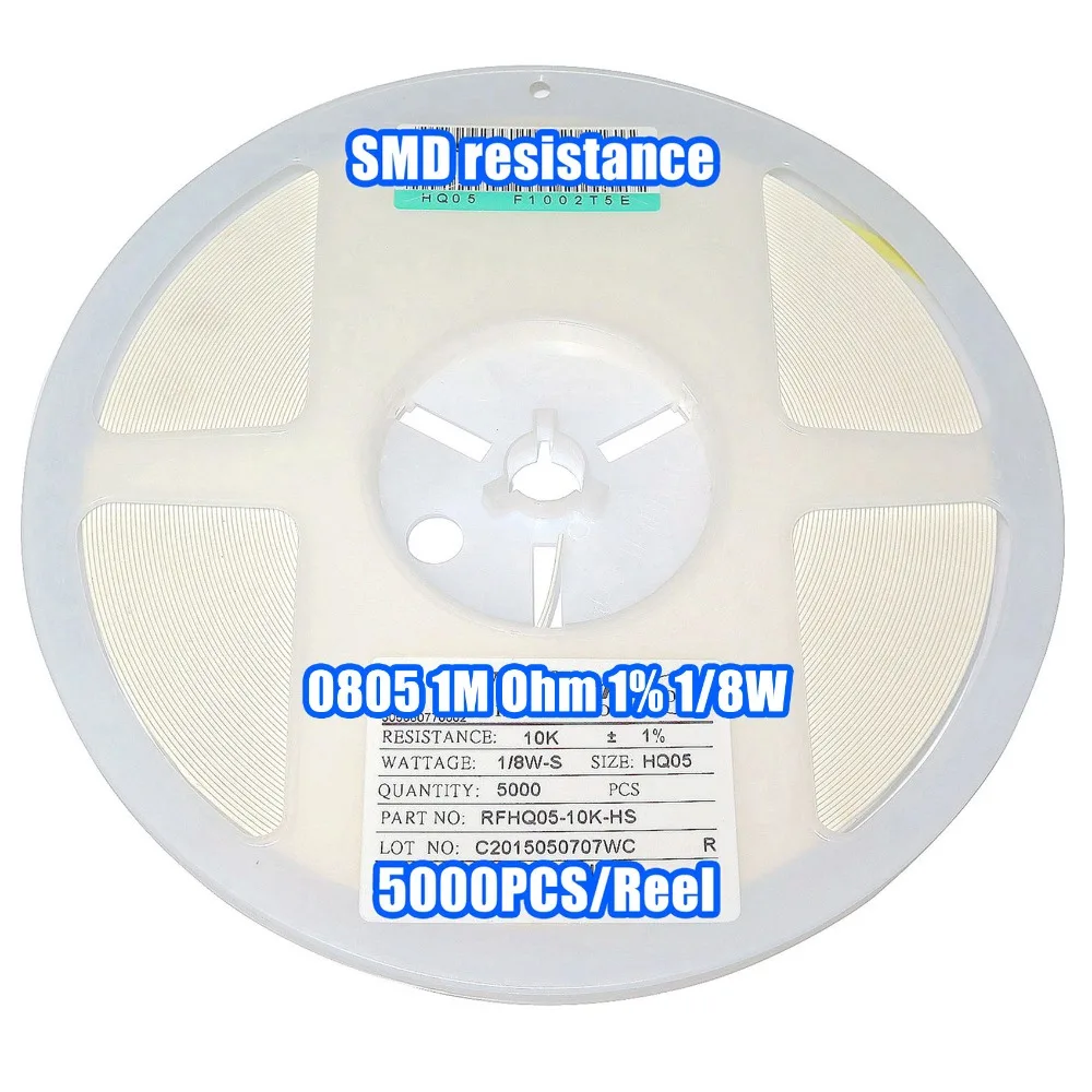 

1 Reel 0805 1M 1M Ohm 1% 1/8W SMD Resistance 5000PCS/Reel