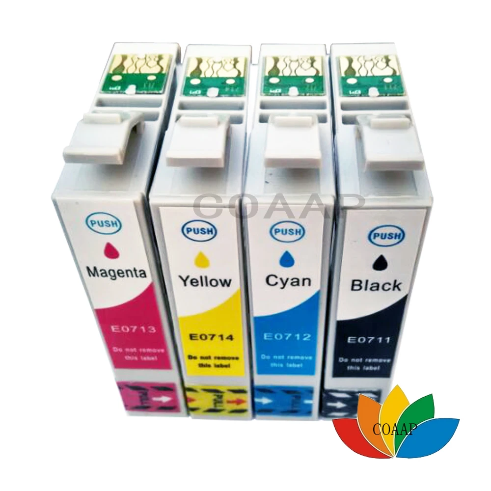 4x совместимый T0711-T0714 XL чернильные картриджи для Epson stylus DX7000F DX7400 DX7450 DX8400 DX8450 DX9400