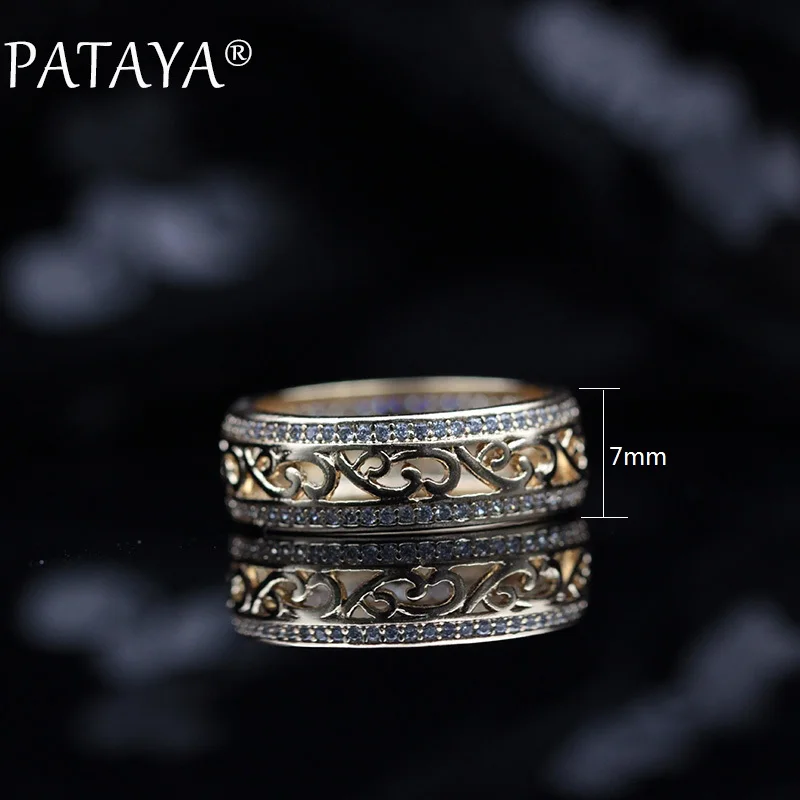 Женские кольца из розового золота 585 пробы с инкрустацией воском|hollow ring|ring womenfine