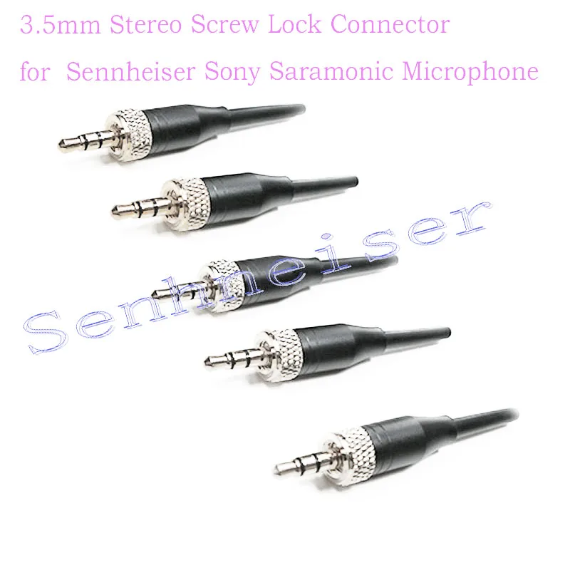 5 шт. 3 мм стерео винтовой замок разъем для Pro Sennheiser EW100 EW300 EW500 G1 G2 Sony Saramonic микрофон