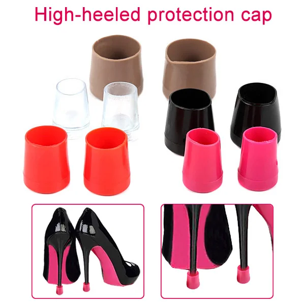 Newly 1 Pair High Heel Protectors Heel Stoppers Shoes Covers Latin Dance Shoes Stopper Anti-skid Wearable DO99
