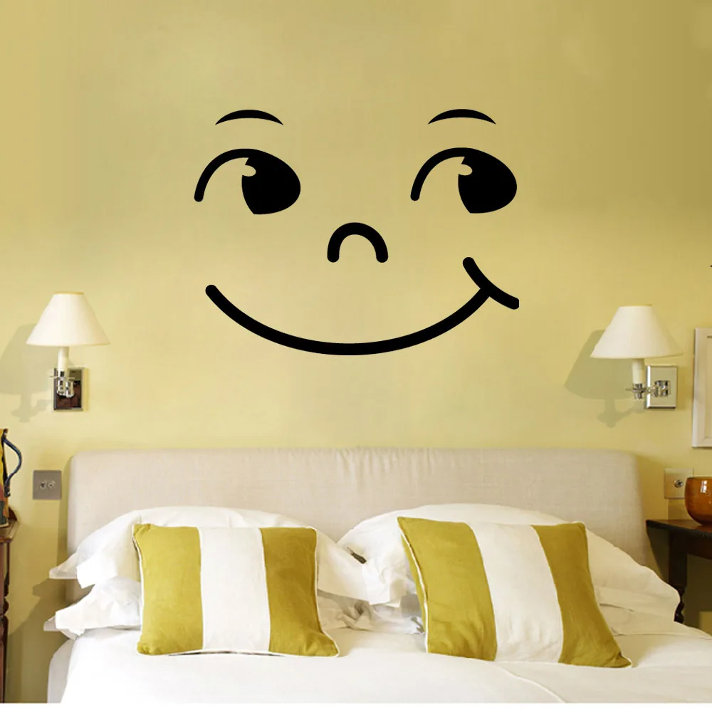 Настенные стикеры Smile для детской комнаты современные украшения спальни дивана