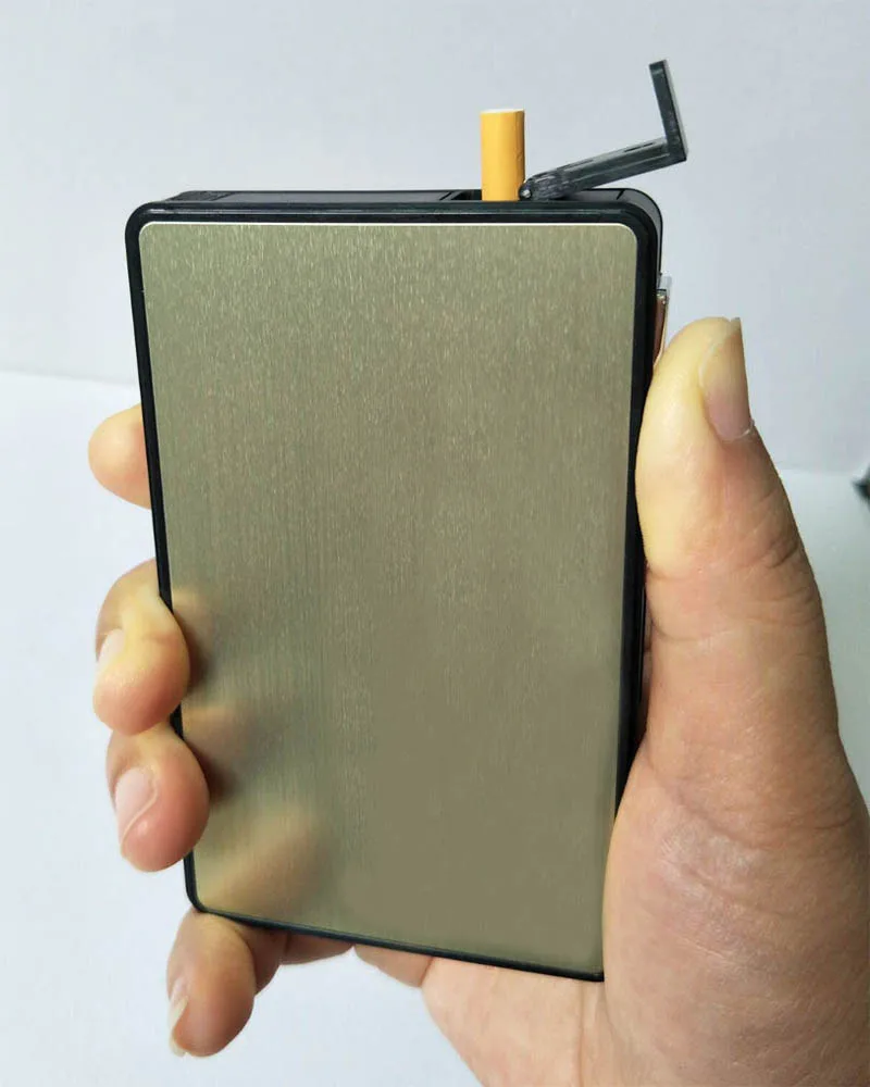 gold 100 шт USB Зажигалка чехол для 16 сигарет с длиной 100 мм и диаметром 5 мм - Цвет: gold