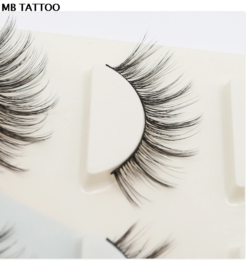 MB 3 пары норки ресницы natural накладные 3D lashes Макияж мягкая Поддельные расширение hand