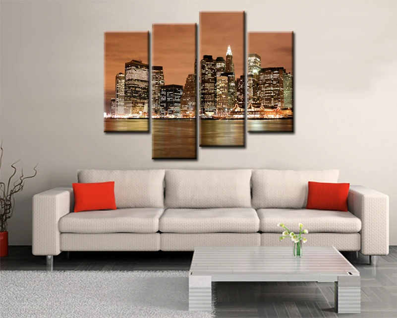 Noah Art Night City Cuadros Decoracion HD Современная Картина на холсте домашний декор Настенная