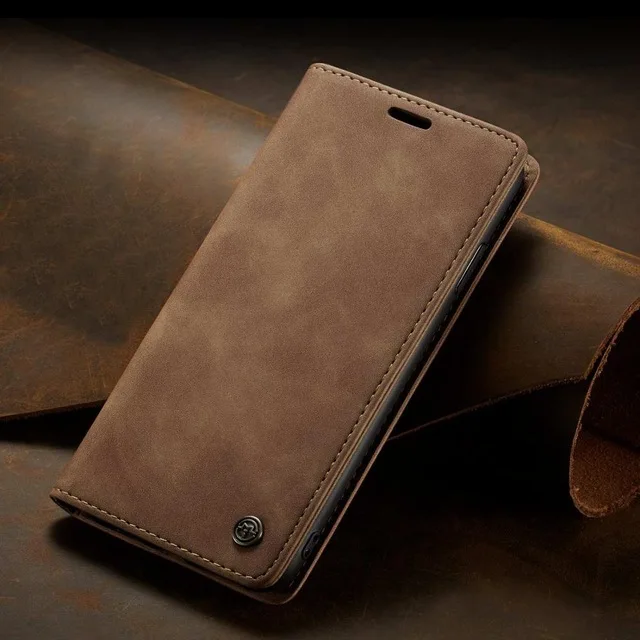 Brown 013 Чехол мне Магнитный чехол для samsung Galaxy S10 бумажник из искусственной кожи в стиле ретро чехол для Galaxy S10 e S9 S8 плюс A30 A50 A70 A40 A10 S7 S7edge - Цвет: Brown 013