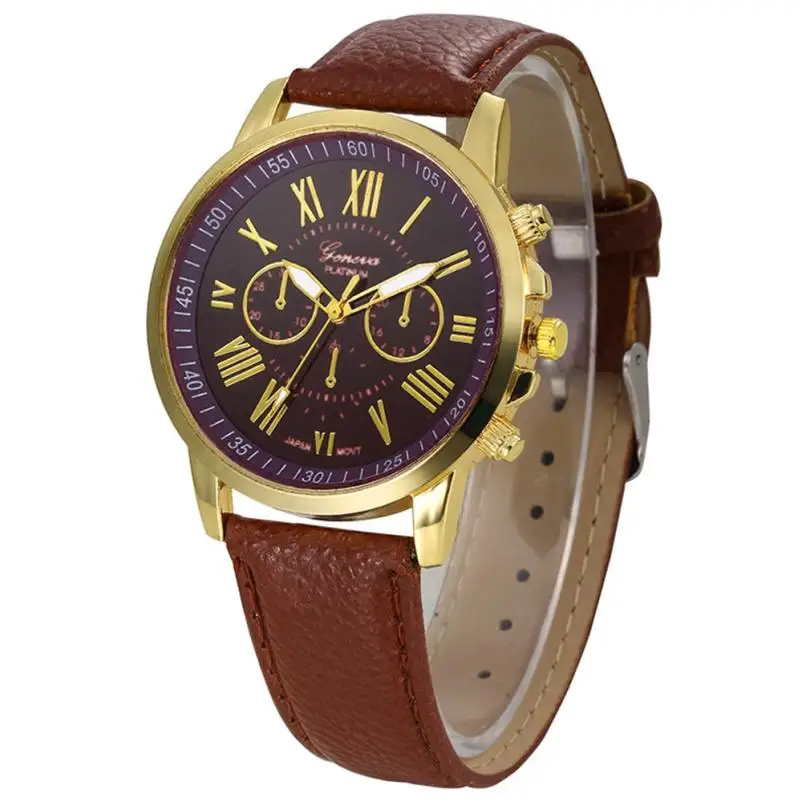 

Moment # L05 2018 Women's Fashion Roman Numerals Faux Leather Analog Quartz Wrist Watch