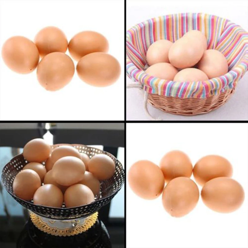 Kitchen Artificial Eggs Play Poultry Decoration Display Props Fake Food Dummy.toy Children Realistic 5PCS Home | Дом и сад