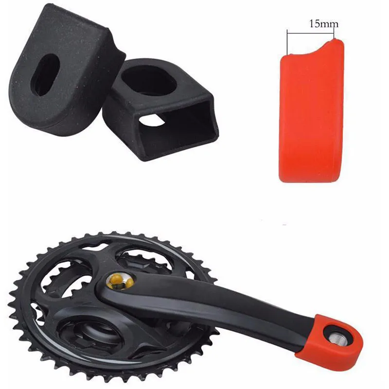 1pair sports Bicycle Accessories for Mountain Bike Carbon Fiber Fixed Gear Pedal Crank Case black Cycling Protector Cover Cap | Спорт и