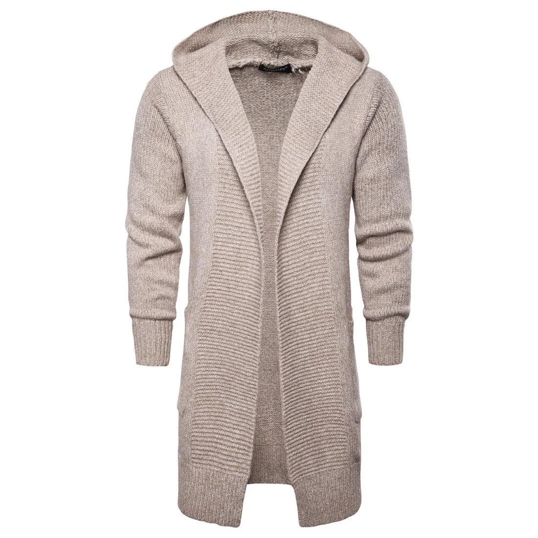Men Autumn Hooded Sweatercoat New Fashion Cardigan Casual Sweaters Winter Warm Outwear Long Sweatercoats Szie 2XL | Мужская одежда
