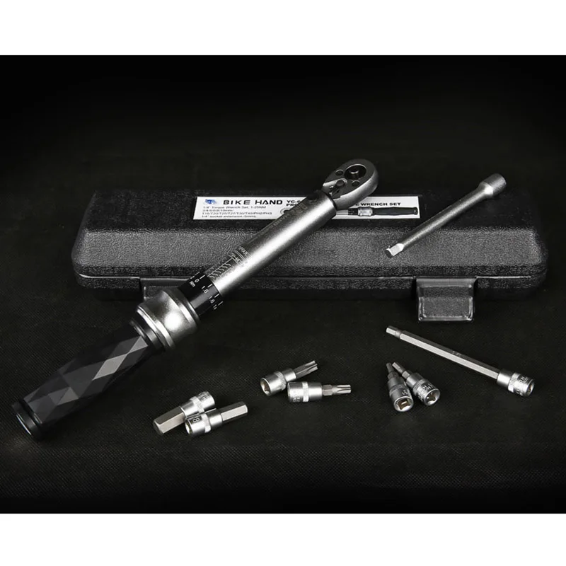BIKEHAND YC-617-WD-2 динамометрический ключ 1/4 ''драйвер 3/4/5/6/8/10 мм/T15/T20/T25/T27/T30/T40/PH2/PH3 велосипед Reparir инструменты