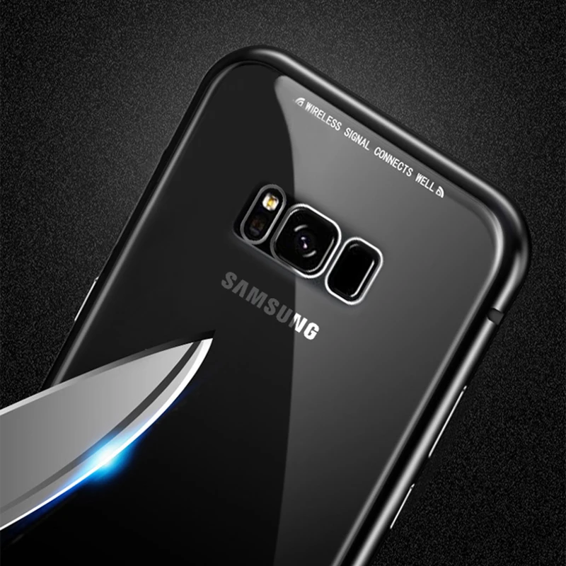 Магнитный чехол для samsung Galaxy A50 чехол закаленное Стекло 50 A70 A60 A30 A20 A10 S8 S9 S10 Note 9 8 A7 A6 J4 J6 плюс