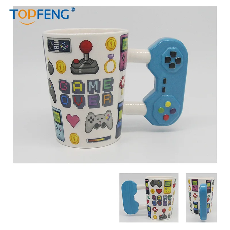 TopFeng игра над кофе кружка 3D игровой контроллер ручка керамическая чашка молочный