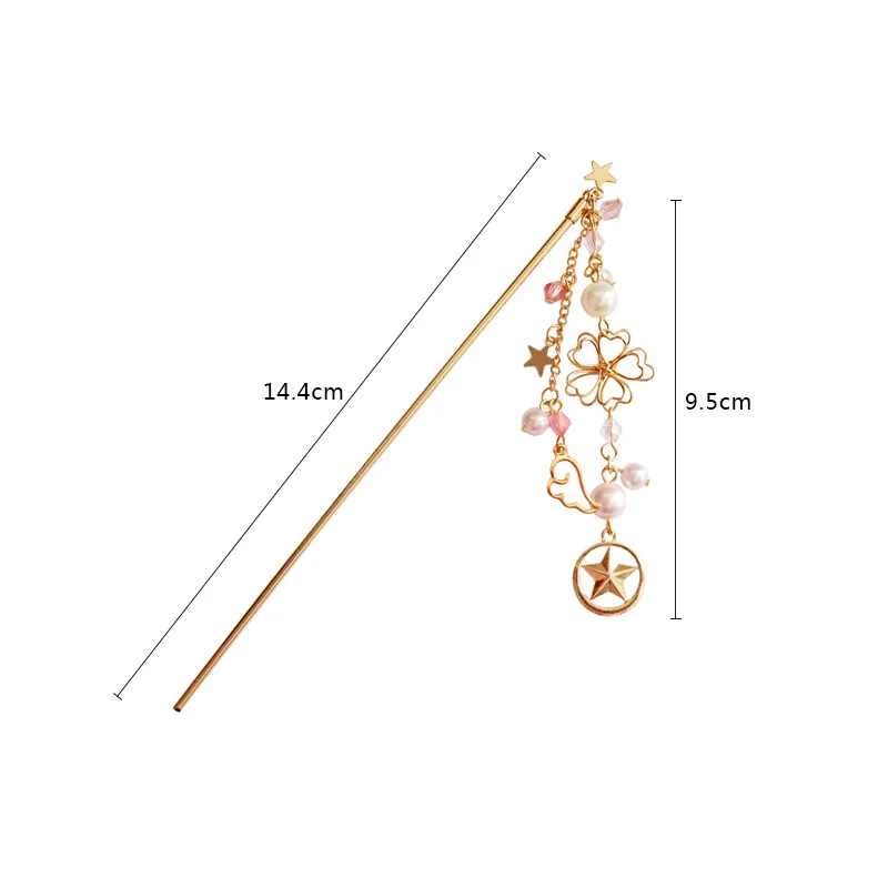 Аниме cardcaptor sakura Kanzashi заколка для волос Аксессуары милый подарок