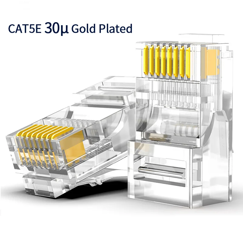 CAT5e 30U AMPCOM CAT5e UTP 50U RJ45 модульный разъем 8P8C обжимной Конец Ethernet кабель Ethernet разъем - Color: CAT5e 30U