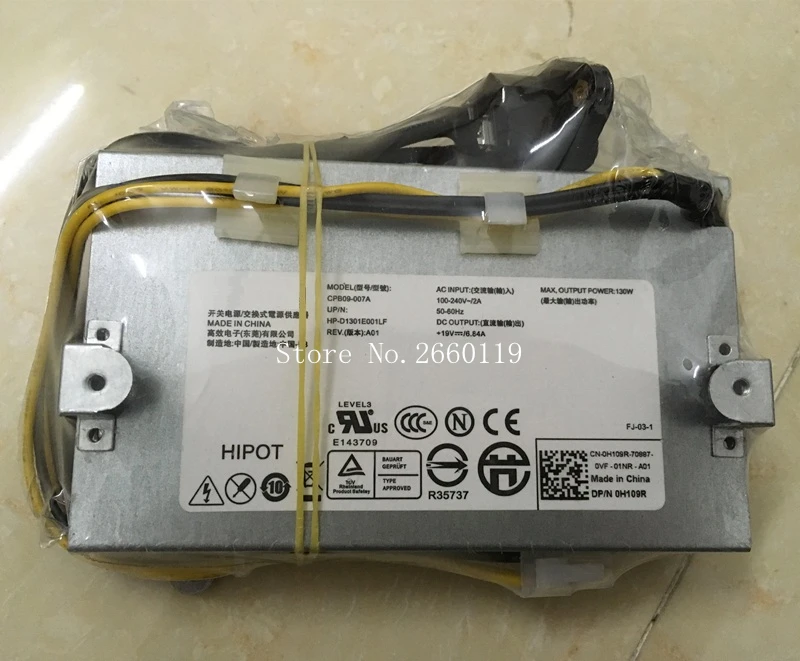 Мощность питания для CPB09 007A D1301E001LF H109R Y664P 0H109R 0Y664P 130W полностью