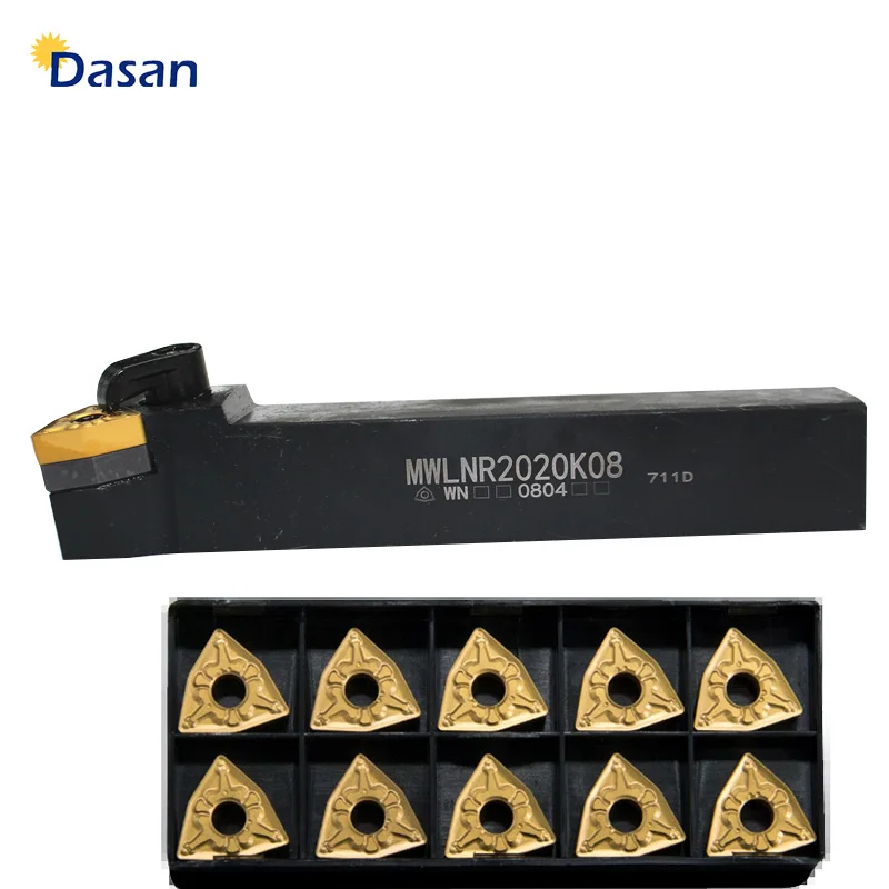 10 шт. WNMG080404 карбидная вставка и 1 MWLNR2020K08 MWLNR 1616H08 Расточная штанга прочный токарный
