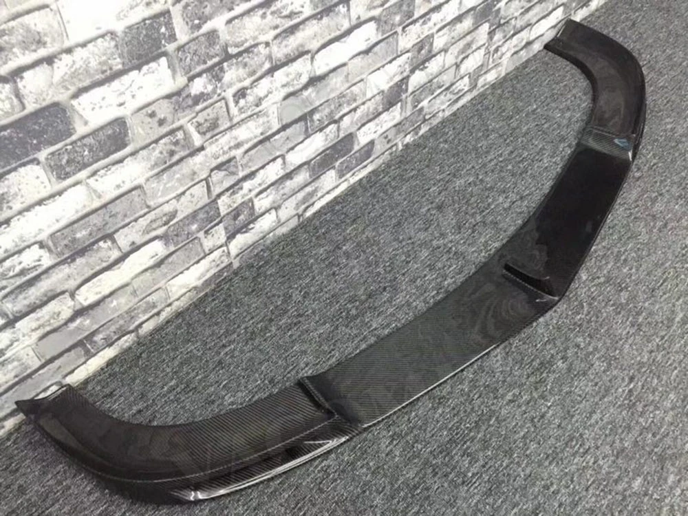 C Class Carbon Fiber Front Bumper Lip Spoiler for Mecedes Benz W204 C63 AMG 2012- FRP Head Chin Shovel Guard Car Styling