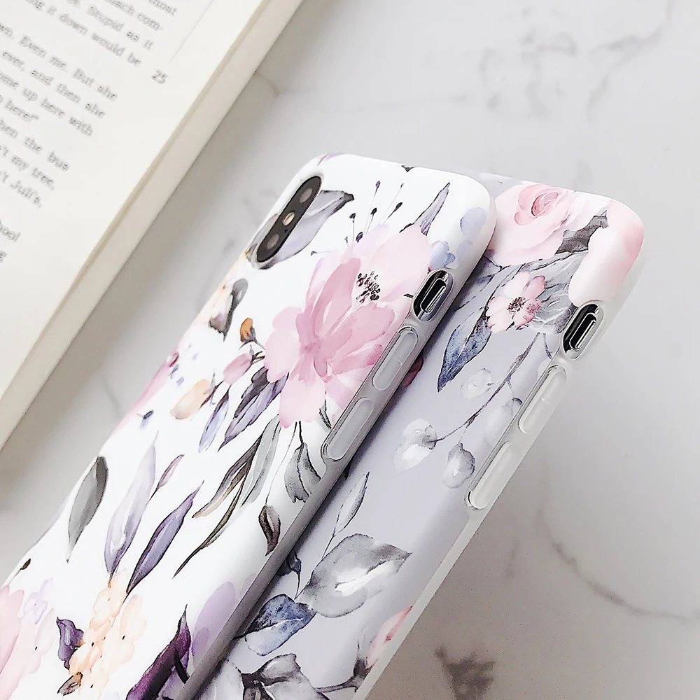Красивые чехлы для телефонов с изображением цветов LOVECOM для iPhone 11 Pro Max XS Max XR XS X 6 6S 7 8 Plus, мягкая задняя крышка IMD, подарок для влюбленных
