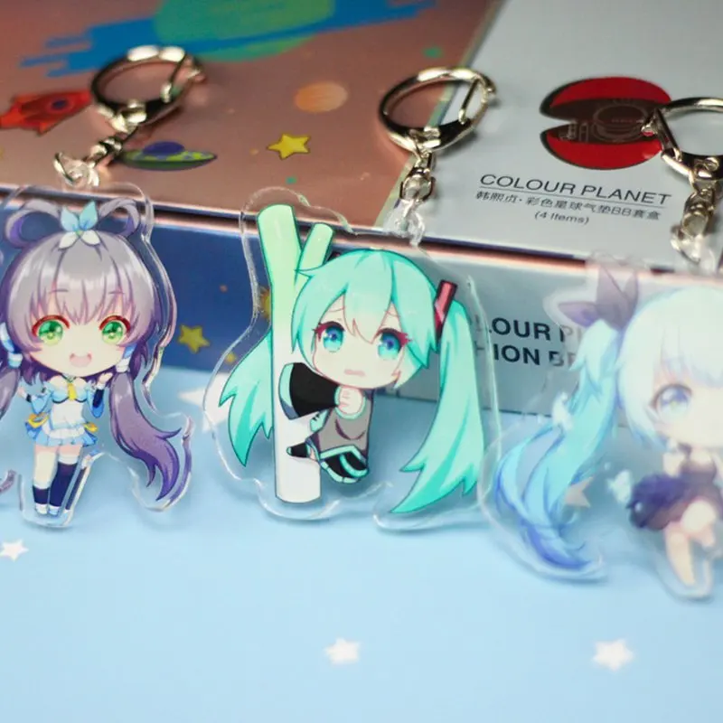 5 шт./лот аниме акриловые игрушки Фигурки Luo Tianyi брелки для косплея автомобили