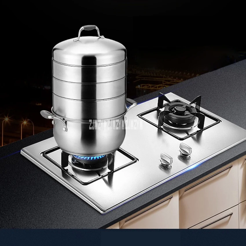 

YX002A Household Steamer 304 Stainless Steel Composite Multi-layer Bottom Steamer Induction Cooker Universal Thicker Pot 26cm