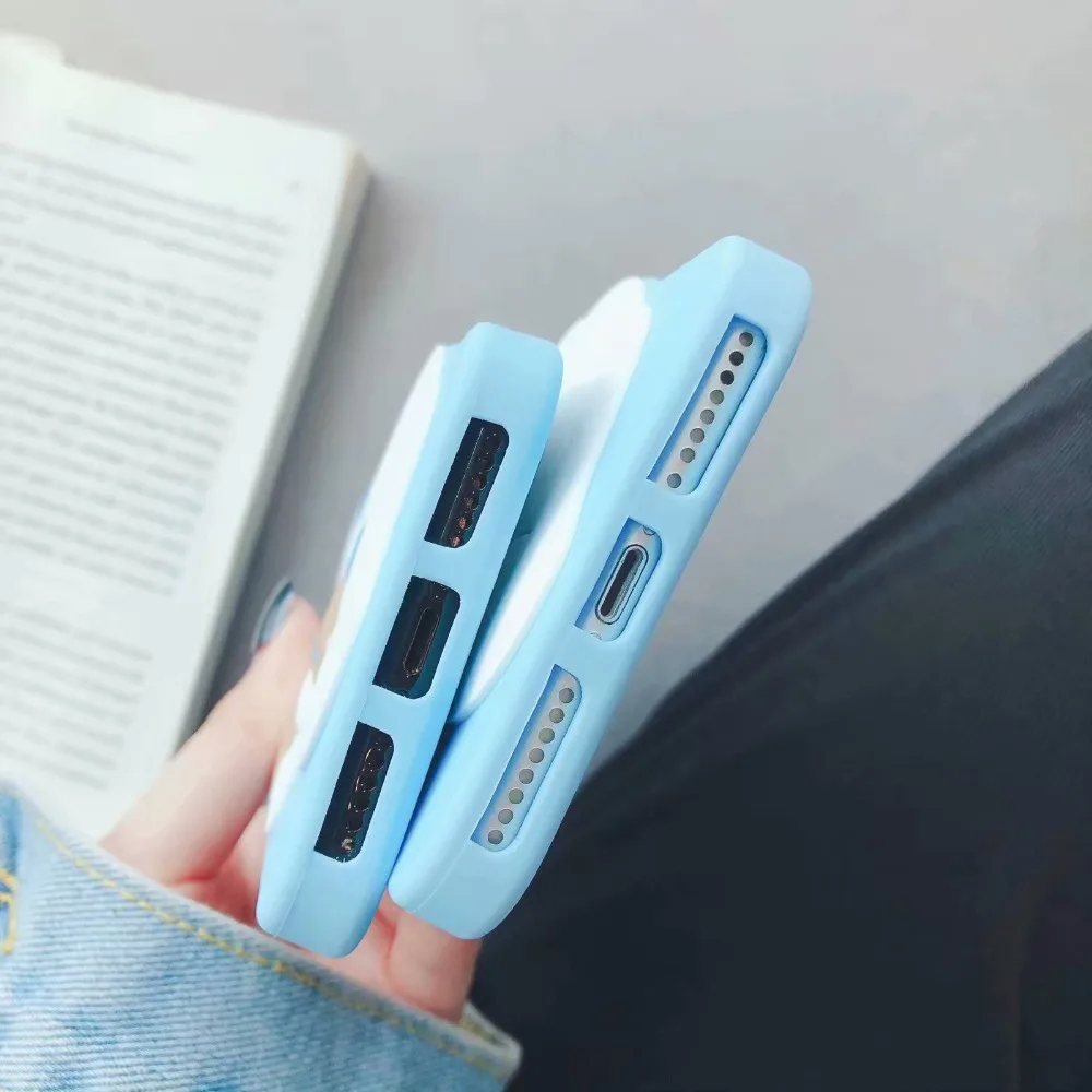 3D белоснежная собака чехол для телефона iPhone X Case роскошный Xs max XR милое