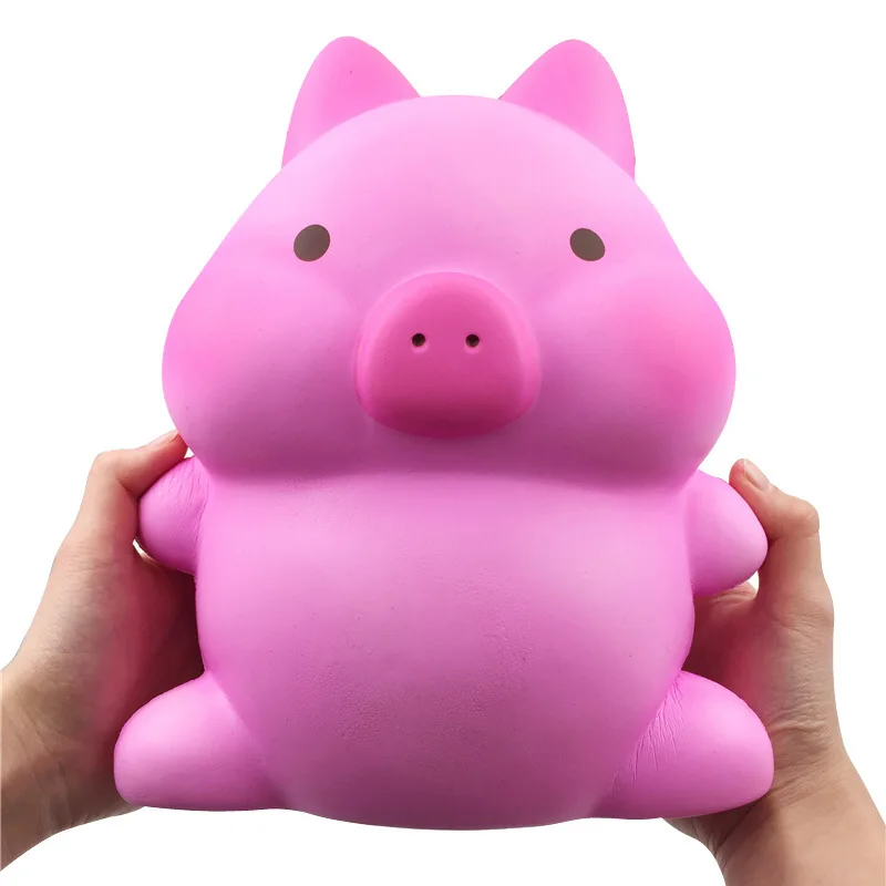 Антистресс игрушка Большой размер Kawaii сжимаемые розовые свинки Джамбо медленно