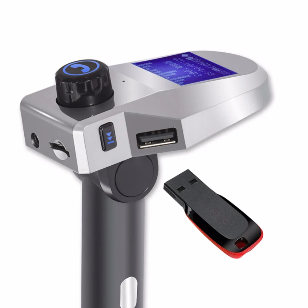 SOONHUA Портативный беспроводной Bluetooth автомобильное зарядное устройство FM